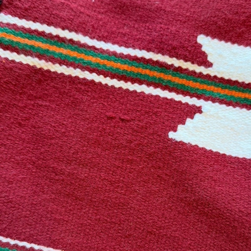 Southwestern Kilim Lumbar Pillow Cover Geometric Tribal Tassel 16x24 Tassels - Picture 8 of 9